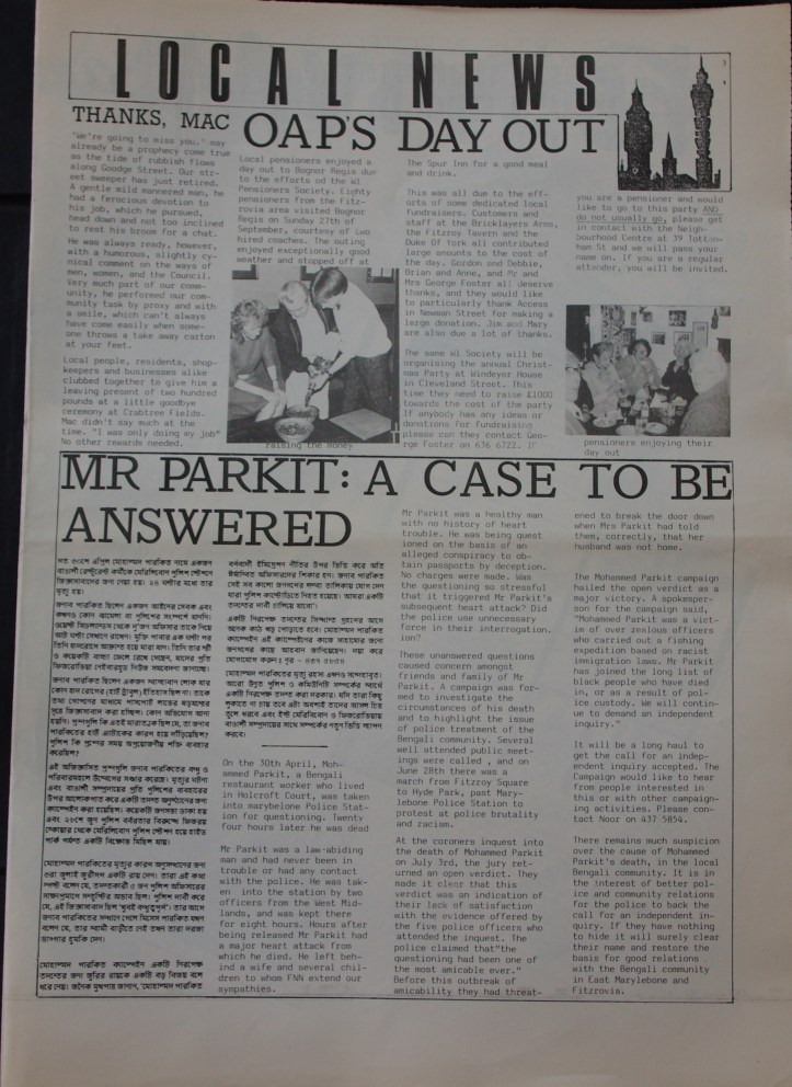 Page 3 Fitzrovia Neighbourhood News no 37 October 1987
