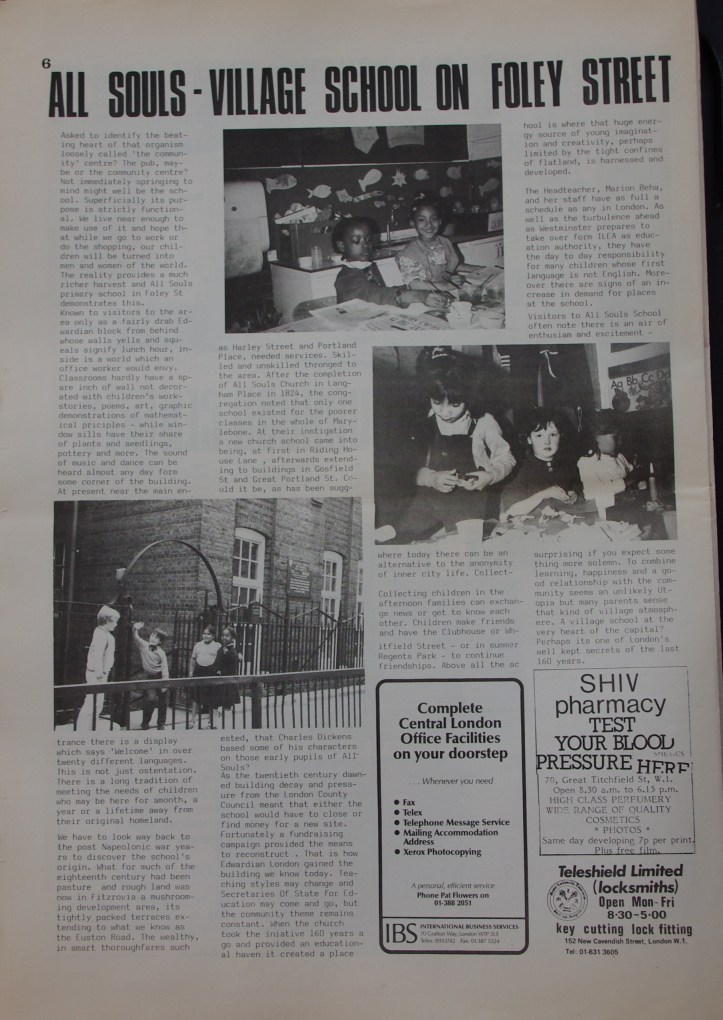 Page 6 Fitzrovia Neighbourhood News no 39  March 1988