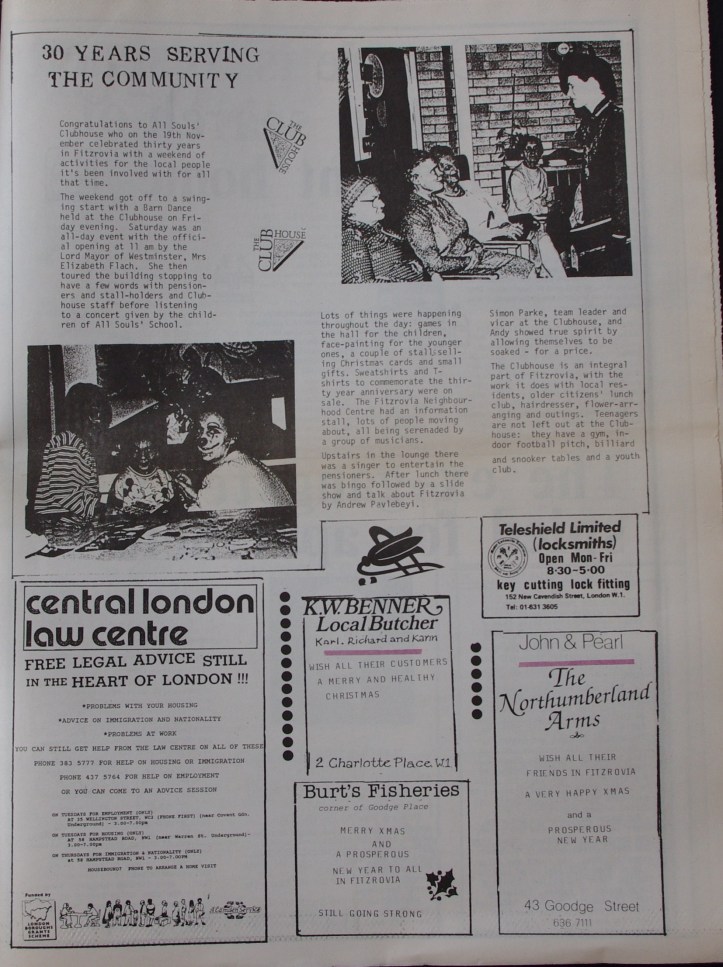 Page 5  Fitzrovia News no 43 December 1988