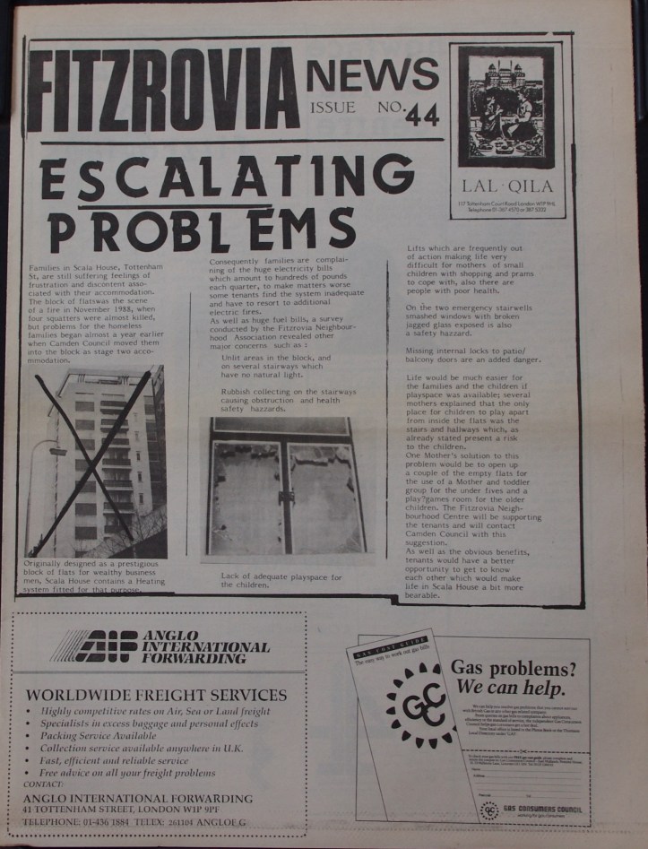 Front Page Fitzrovia News no 44 March 1989