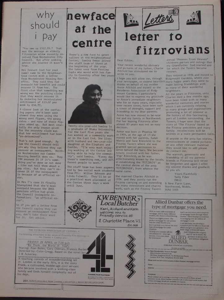 Page 2  Fitzrovia News no 44 March 1989