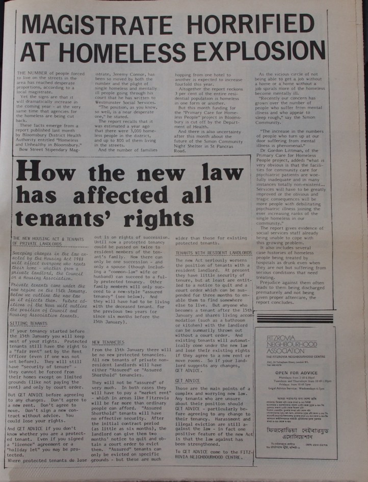 Page 5  Fitzrovia News no 44 March 1989