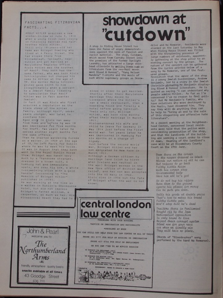 Page 2 Fitzrovia News no 45 June 1989