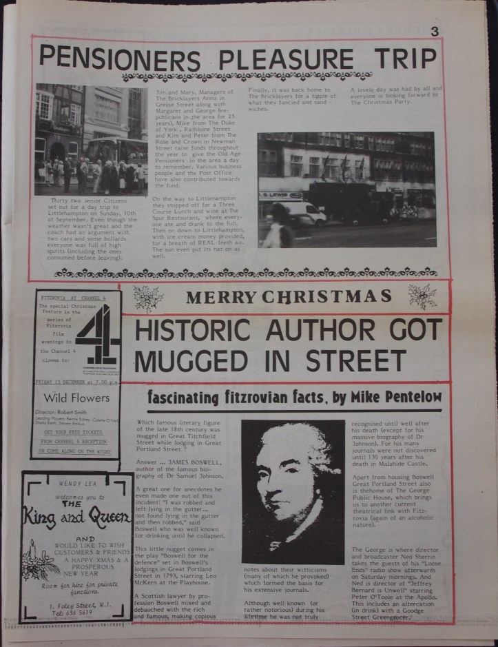 Page 3 Fitzrovia News no 47 December 1989