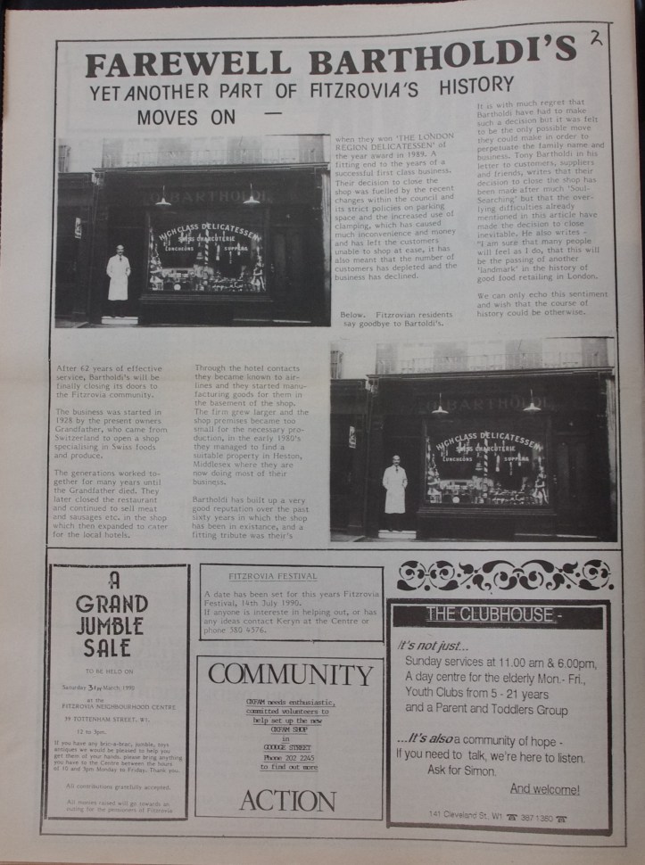 Page 2 Fitzrovia News no 48 February 1990