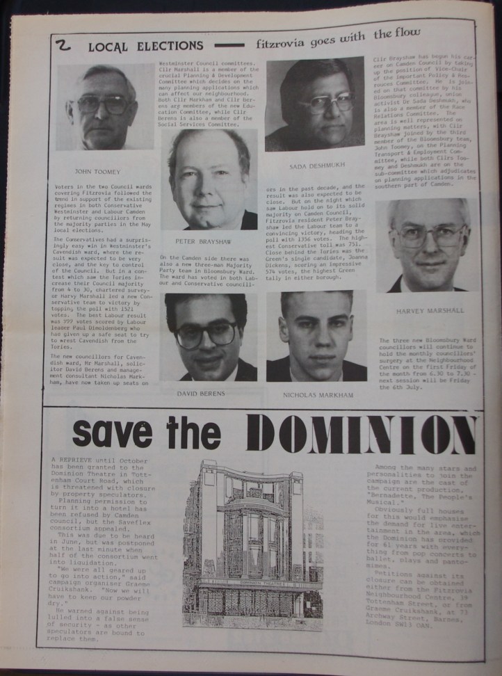 Page 2 Fitzrovia News no 49 July 1990