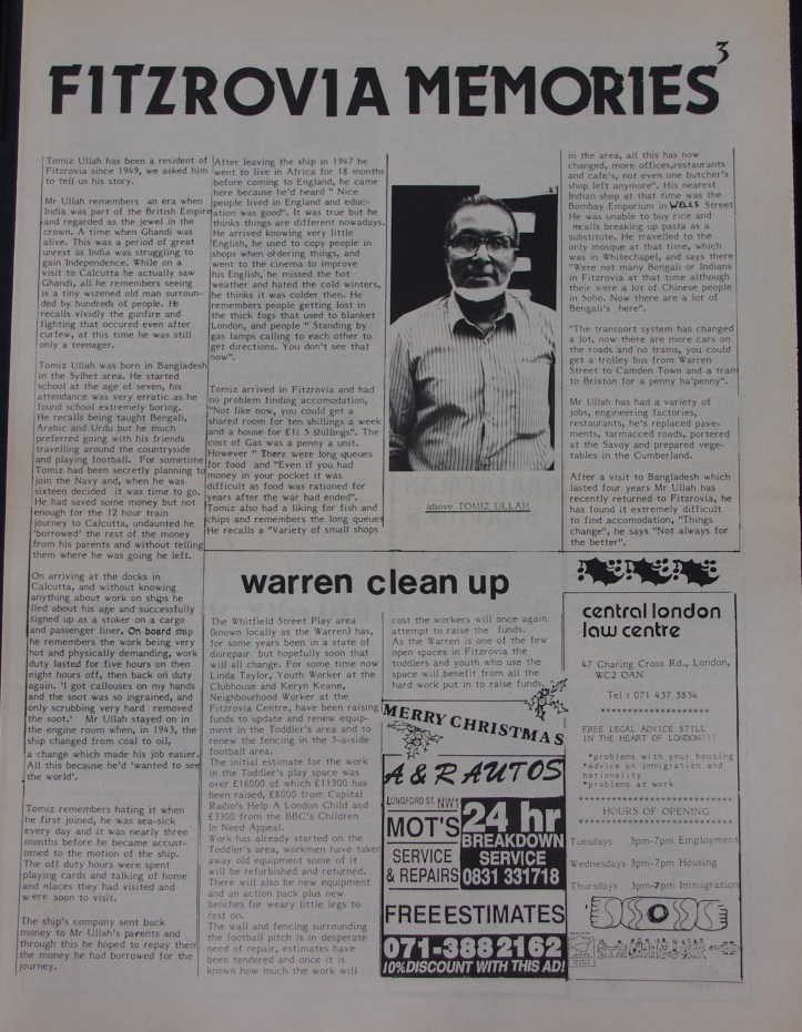 Page 3 Fitzrovia News no 51 December 1990