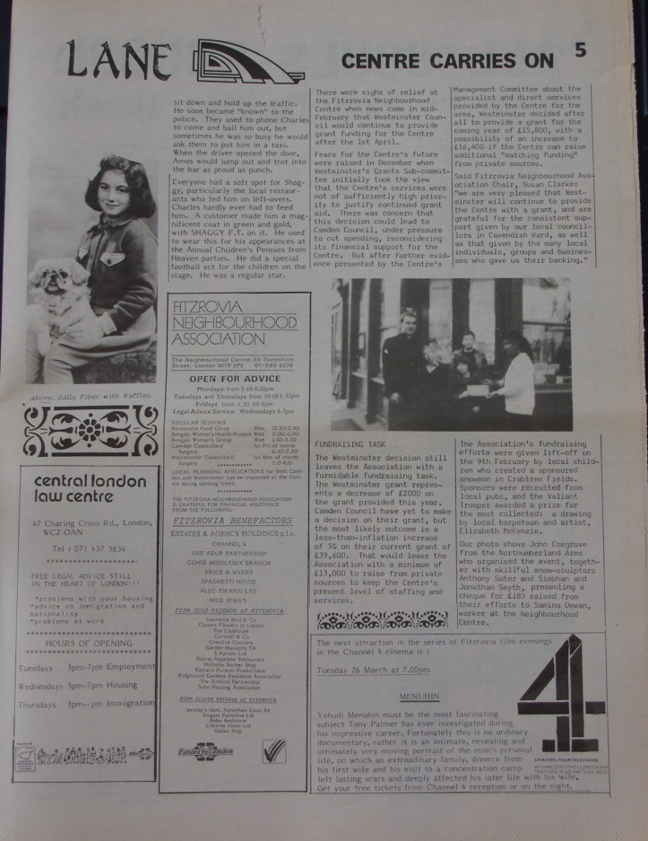 Page 5 Fitzrovia News no 52 March 1991