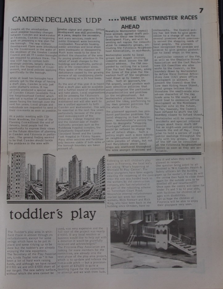 Page 7 Fitzrovia News no 52 March 1991