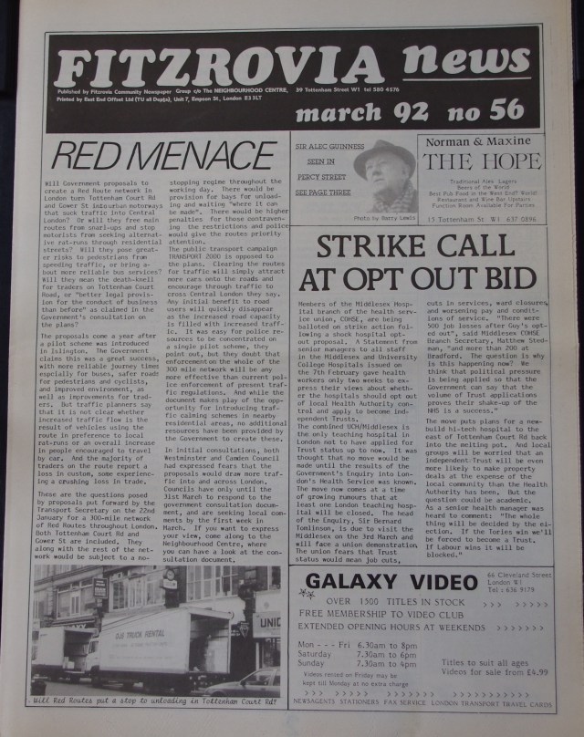 Front Page Fitzrovia News no 56  1991