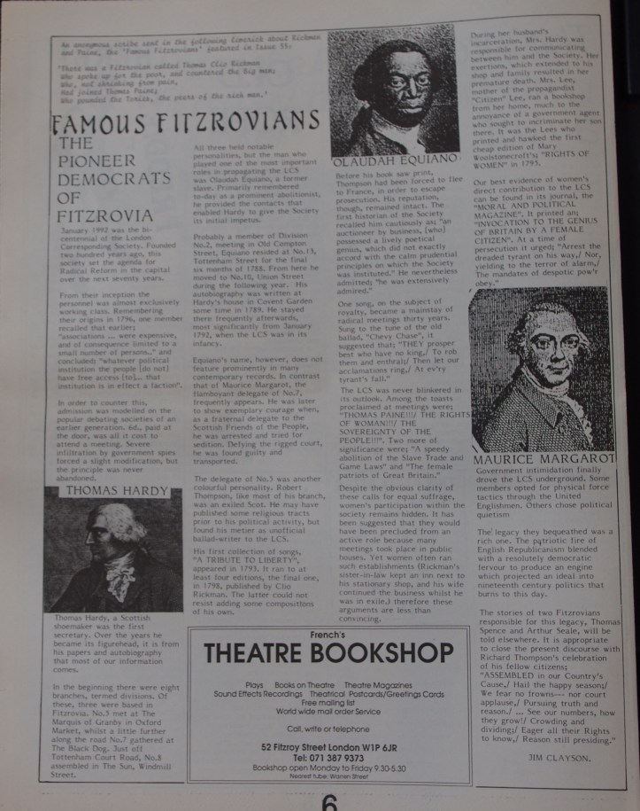 Page 6 Fitzrovia News no 56 March 1992