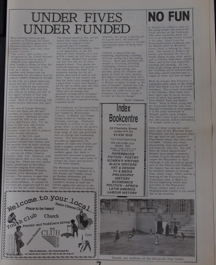 Page 7 Fitzrovia News no 56 March 1992