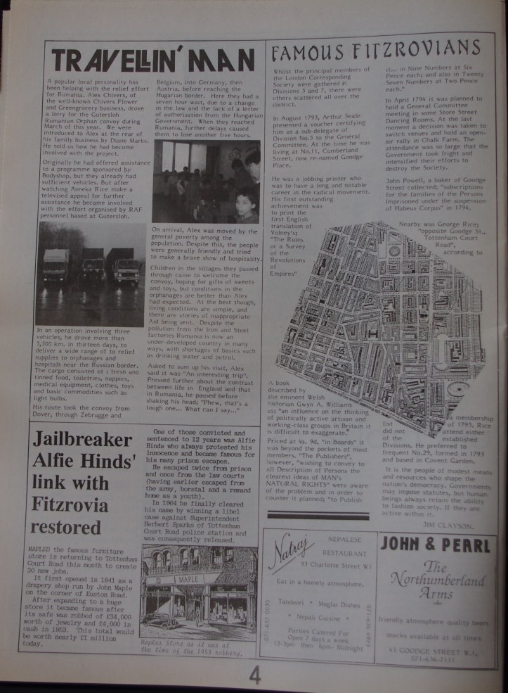 Page 4 Fitzrovia News no 57 June 1992