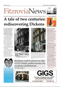 Front page showing Dickens' house.