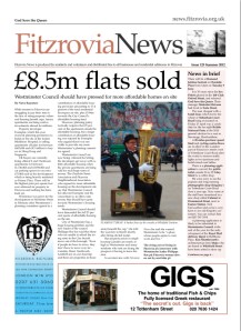 Front page showing tuba player.