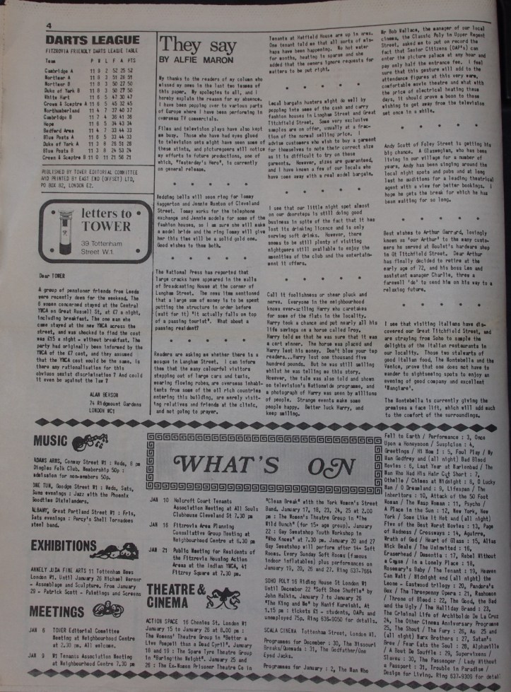 Page 4 Tower Community Newspaper no 57 December 1979
