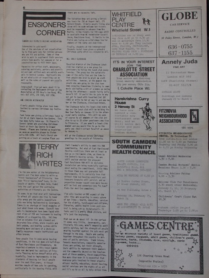 Page 6 Tower Community Newspaper no 57 December 1979