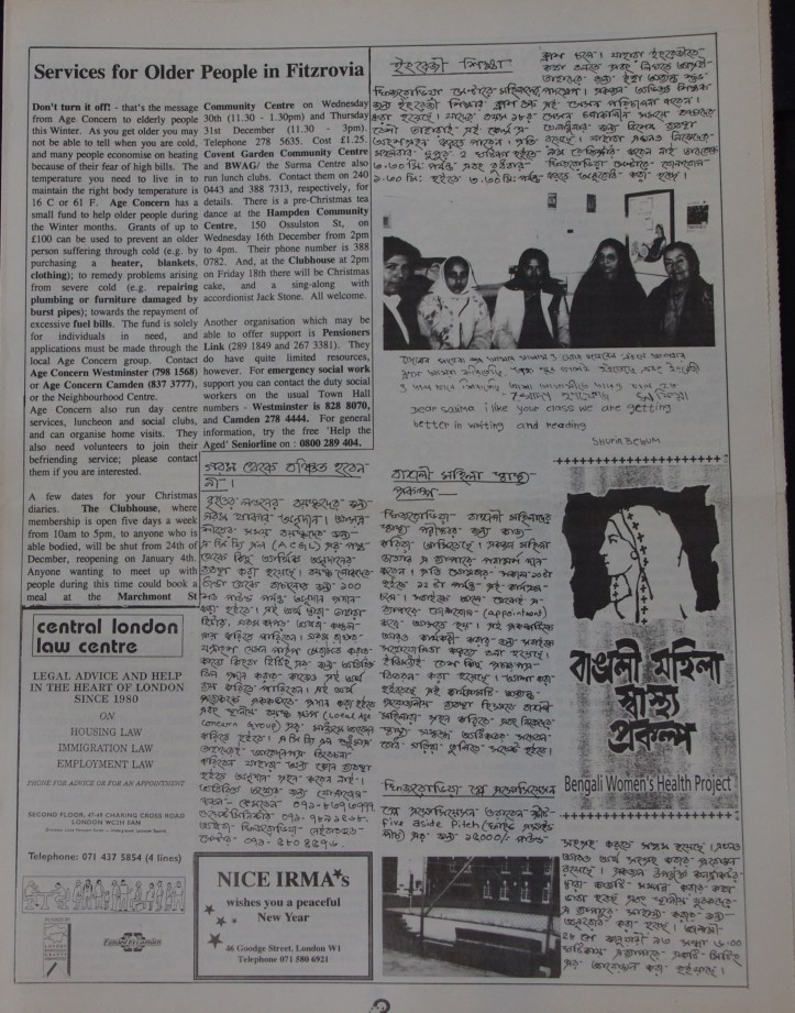 Page 3 Fitzrovia News no 59 December 1992