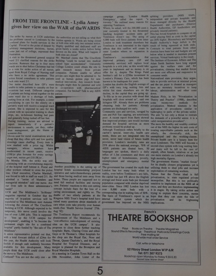 Page 5 Fitzrovia News no 59 December 1992