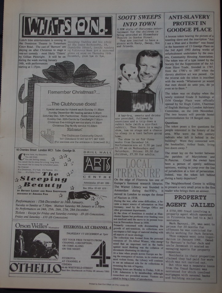 Page 8 Fitzrovia News no 59 December 1992