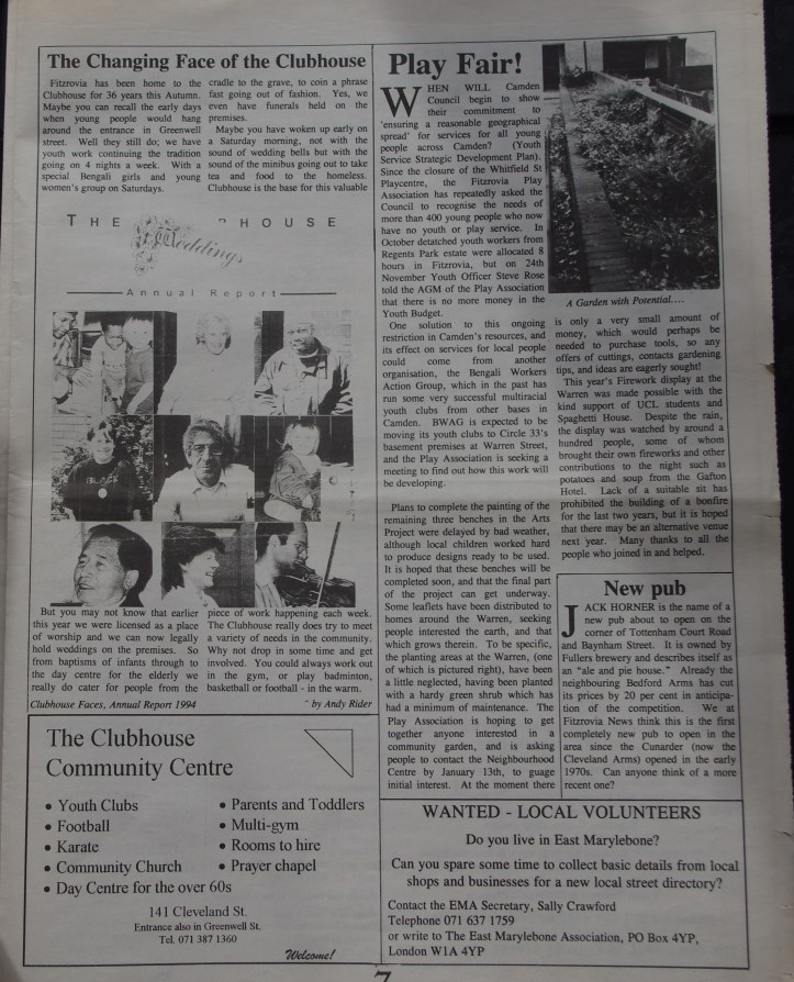Page 7 Fitzrovia News no 67 December 1994