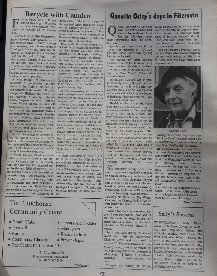 Page 7 Fitzrovia News no 68 March 1995