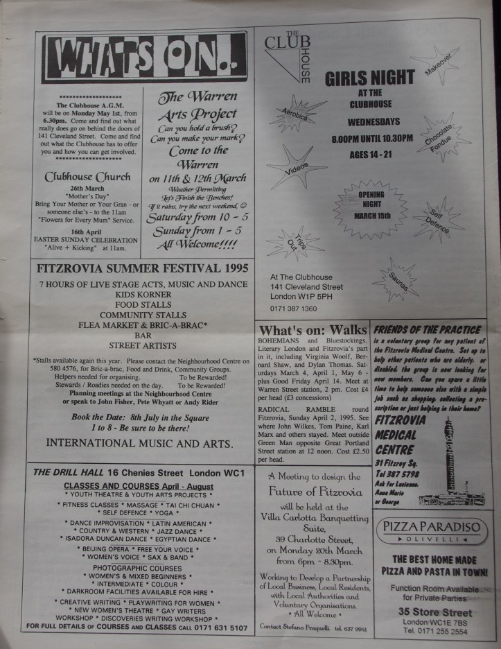 Page 8 Fitzrovia News no 68 March 1995