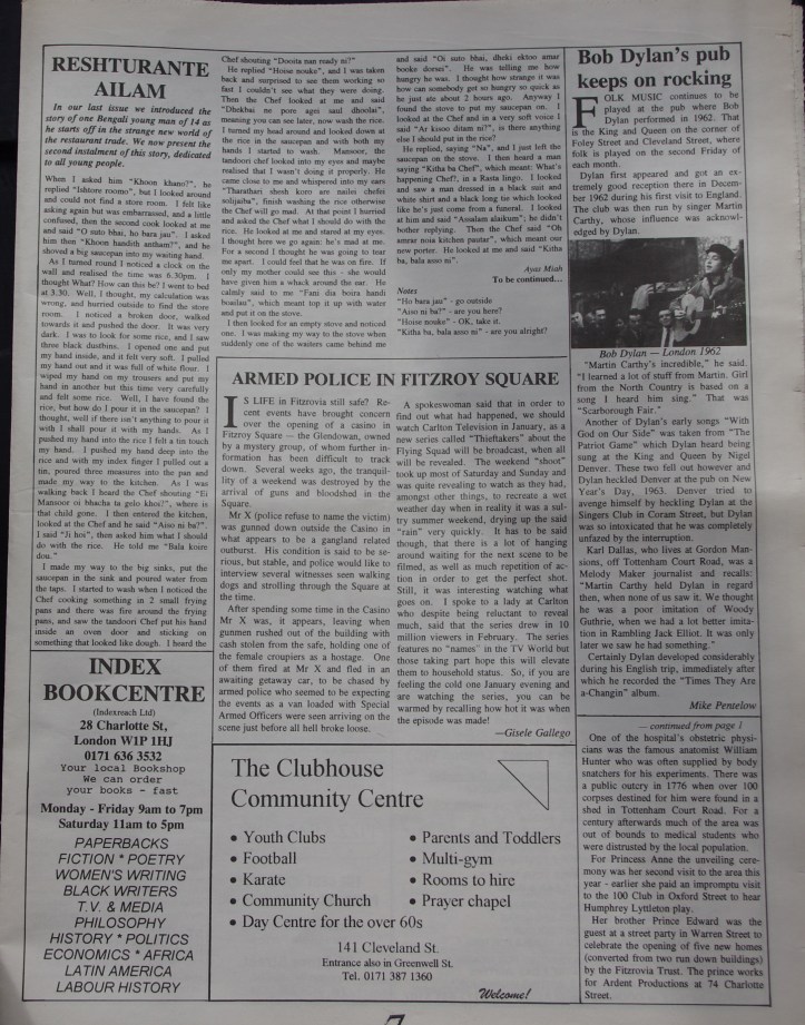 Page 7 Fitzrovia News no 70 September 1995