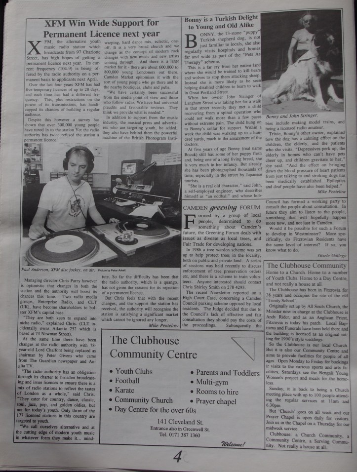 Page 4 Fitzrovia News no 71 December 1995