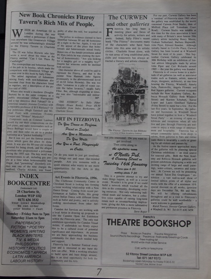 Page 7 Fitzrovia News no 71 December 1995