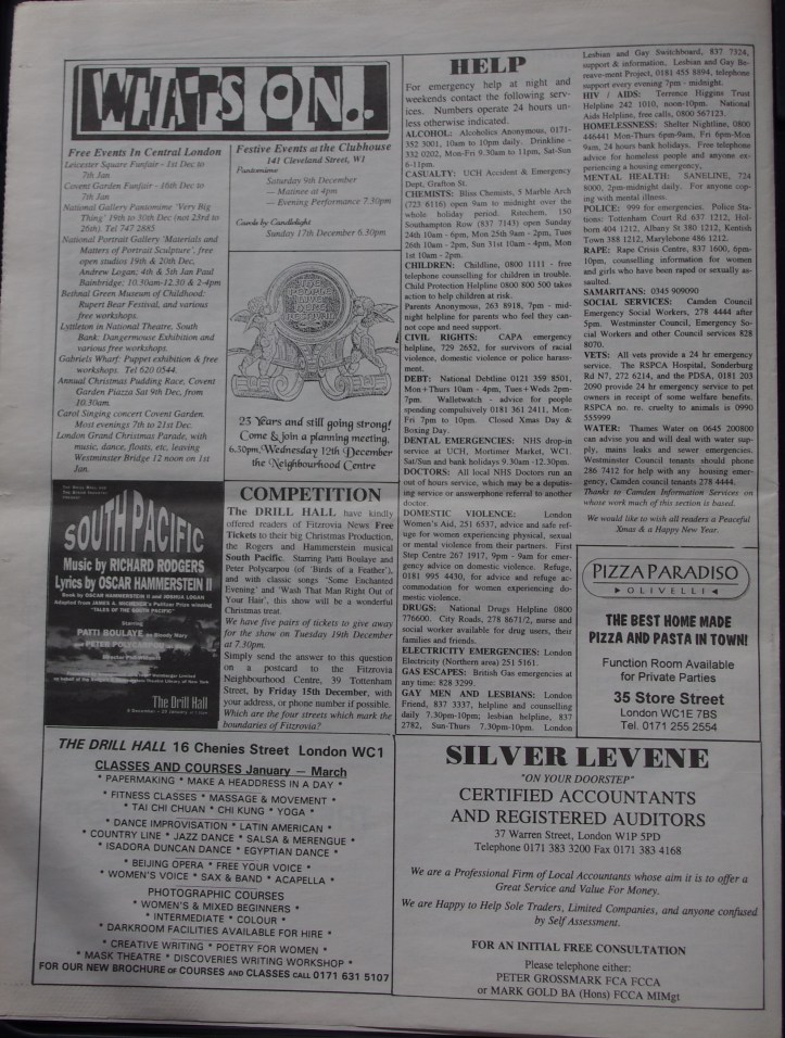 Page 8 Fitzrovia News no 71 December 1995