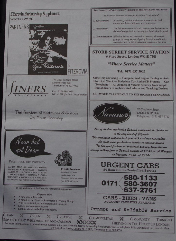 Fitzrovia Partnership Supplement B