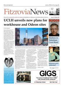 Front page of Fitzrovia News December 2013.