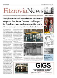 Fitzrovia News, June 2015, front page.