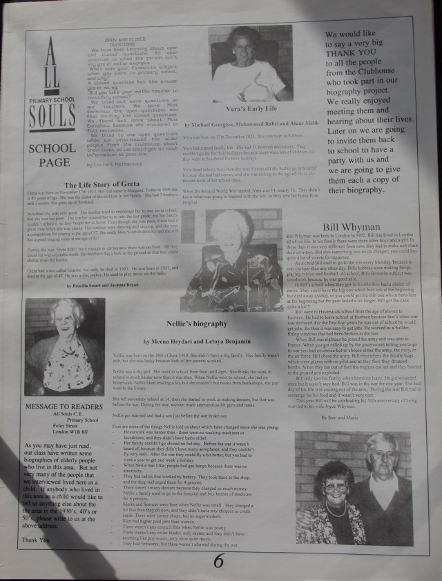 Fitzrovia News March 1996.