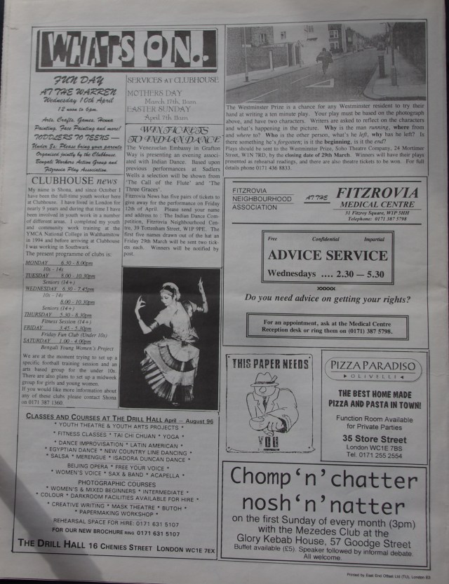Fitzrovia News March 1996.