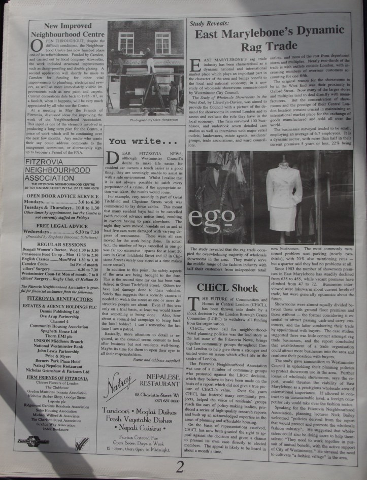 Fitzrovia News, June 1996.