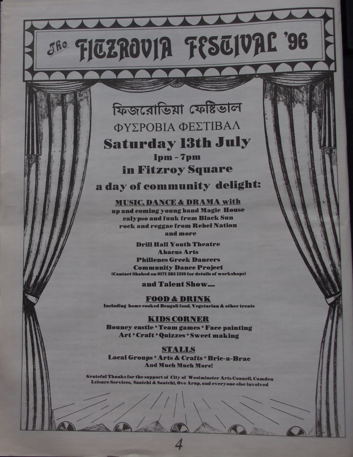 Fitzrovia News, June 1996.