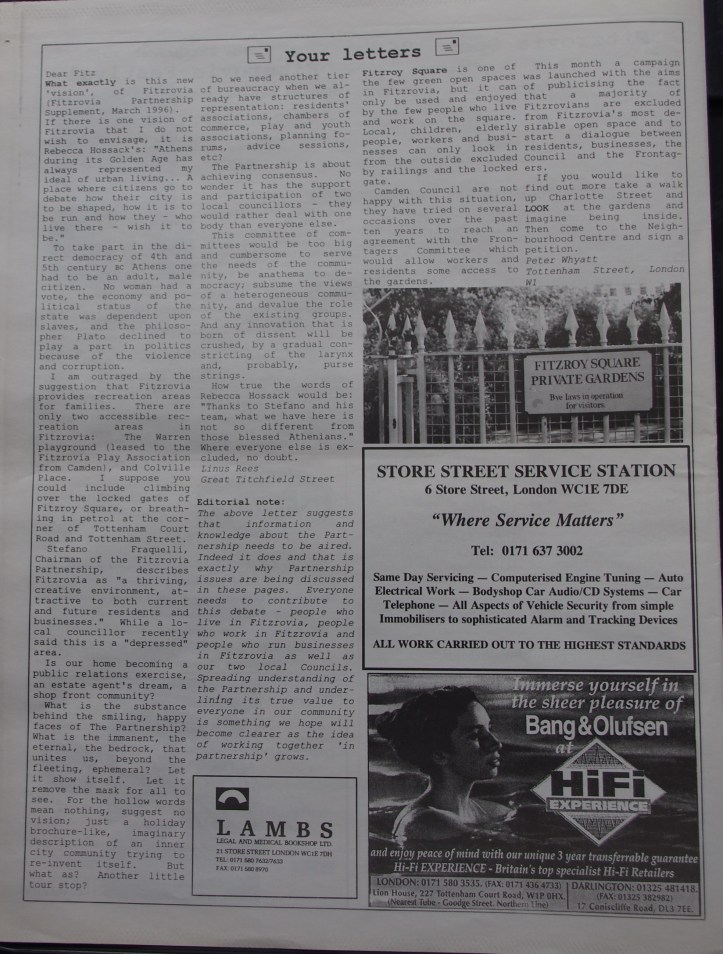 Fitzrovia News, June 1996.