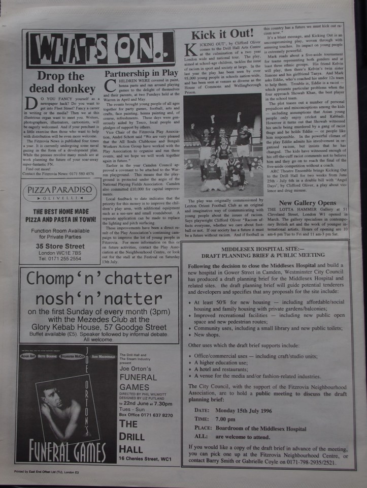 Fitzrovia News, June 1996.