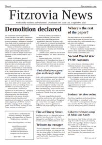 Front page of newspaper.