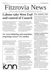 Front page of Fitzrvia News, June 2022.