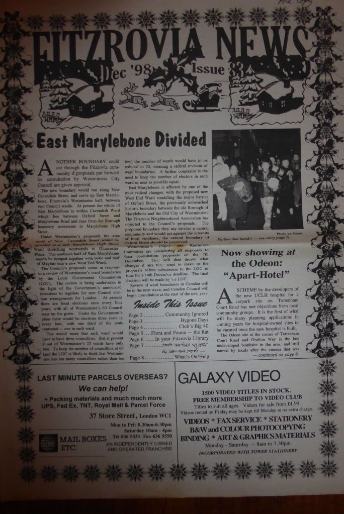 Front page of FN83, December 1998. 