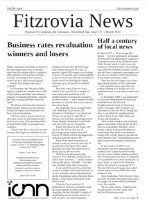 Front page of Fitzrovia News issue 171.