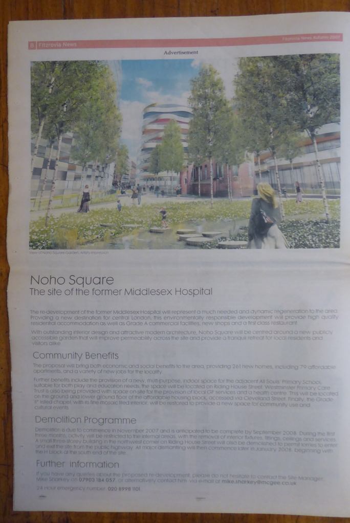 Page 8 of FN107 showing full page advert for "Noho Square".