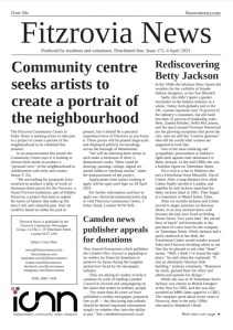 Front page of Fitzrovia News number 172 published on Tuesday 4 April 2023.