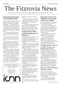 Front page of The Fitzrovia News, number 184, March 2025.